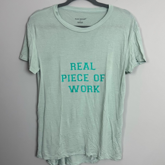 MARY SQUARE | Real Piece of Work Mint Green Graphic T-Shirt Women’s Size Small - Picture 1 of 7